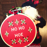 Ho Ho Hoe Funny Christmas - PDF Cross Stitch Pattern