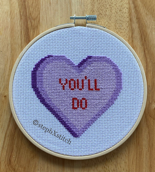 You'll Do - Framed Cross-Stitch