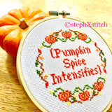 (Pumpkin Spice Intensifies) PDF Cross Stitch Pattern
