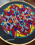 KNEEL - Framed Cross-Stitch