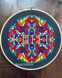 KNEEL - Framed Cross-Stitch