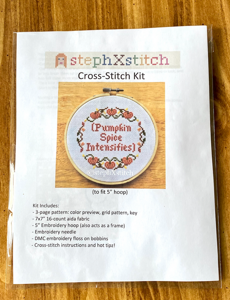 Pumpkin Spice Intensifies - Cross Stitch Kit