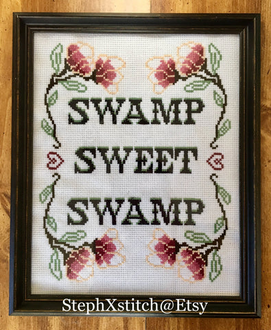 Swamp Sweet Swamp - PDF Cross Stitch Pattern