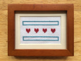 Chicago Flag Hearts PDF Cross Stitch Pattern